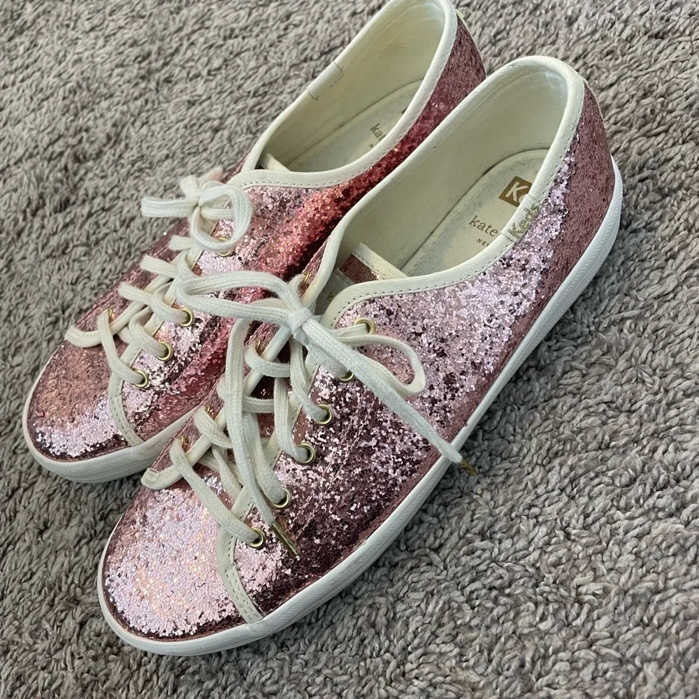 Kate Spade x Keds Pink Sparkle Sneakers